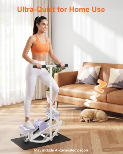 Image of Rock Stepper for Exercise at Home, Rocking Stepper Side to Side | Rocker Stepper with Resistance Bands & Handlebar for Full Body Workout, Lateral Stepper Exercise Machine (Utility Patent)