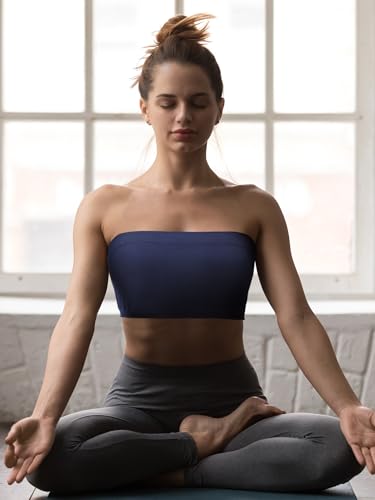 Image of Bencailor 8 /16 Pieces Bandeau Top for Women, Strapless Tubes Non Padded Seamless Bralettes Stretchy Sports Bra