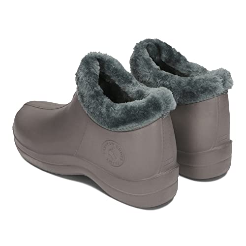 PLAME Gefütterte Gummistiefel - Damen & Herren EVA Stiefel, Warme Regenstiefel 36-46 EU (Grau, 39)