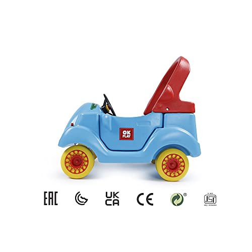 Image of OK Play Coupe Car, Plastic Material, Toys for Kid, Small Car for Toddlers, 1 to 2 Years (Sky Blue)