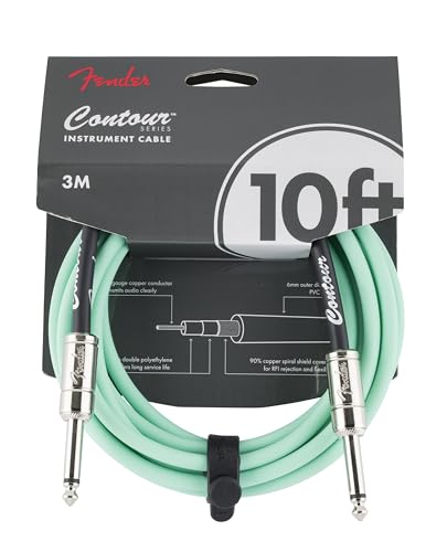 Fender 10 Contour Instrument Cable Seafoam Green