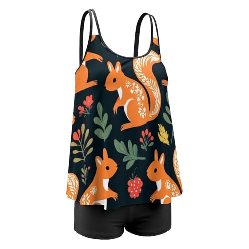 Sexy Tankini Bathing Suit Swim Tank Top with Boyshorts Tummy Control Loose Two Piece Swimsuits Beach Swimwear3