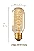 CTKcom T45 25 Watt Vintage Antique Light Bulbs E26 Base(4 Pack)- Antique Dimmable Bulb Spiral Tungsten Equivalent Warm Yellow Lamps for Home Light Fixtures Decorative 110V-130V
