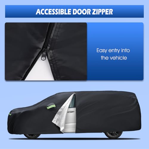 Image of Car Cover Fit for Honda Odyssey Minivan 1999-2026, Migaven Waterproof Full Exterior Cover Sun Rain Protection with Door Zipper and Cotton Lining