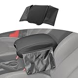 RT-TCZ Center Console Armrest Pad Cover with Storage Bag for Jeep Wrangler JK & Unlimited Sahara Sport Rubicon 2007-2018