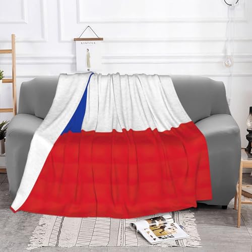Couverture en flanelle drapeau du Chili douce pour lit