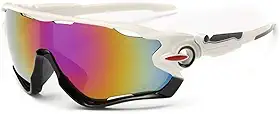 Óculos De Sol Bike Ciclismo Esportivo Proteção Uv Espelhado (Branco)