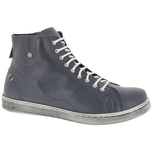 Basket femme Andrea Conti 0027913 en cuir souple lacet et zip