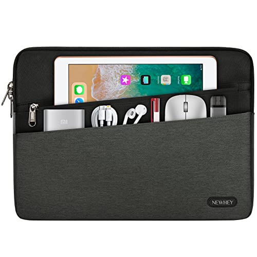 NEWHEY Housse Ordinateur 14 Pouces Étanche Antichoc Portable Compatible avec iPad, MacBook Pro M1 2021-2016, MacBook Air 13 2020-2018, 13-14 Pouces Pochette Ordinateur Lenovo HP Gris foncé Cover