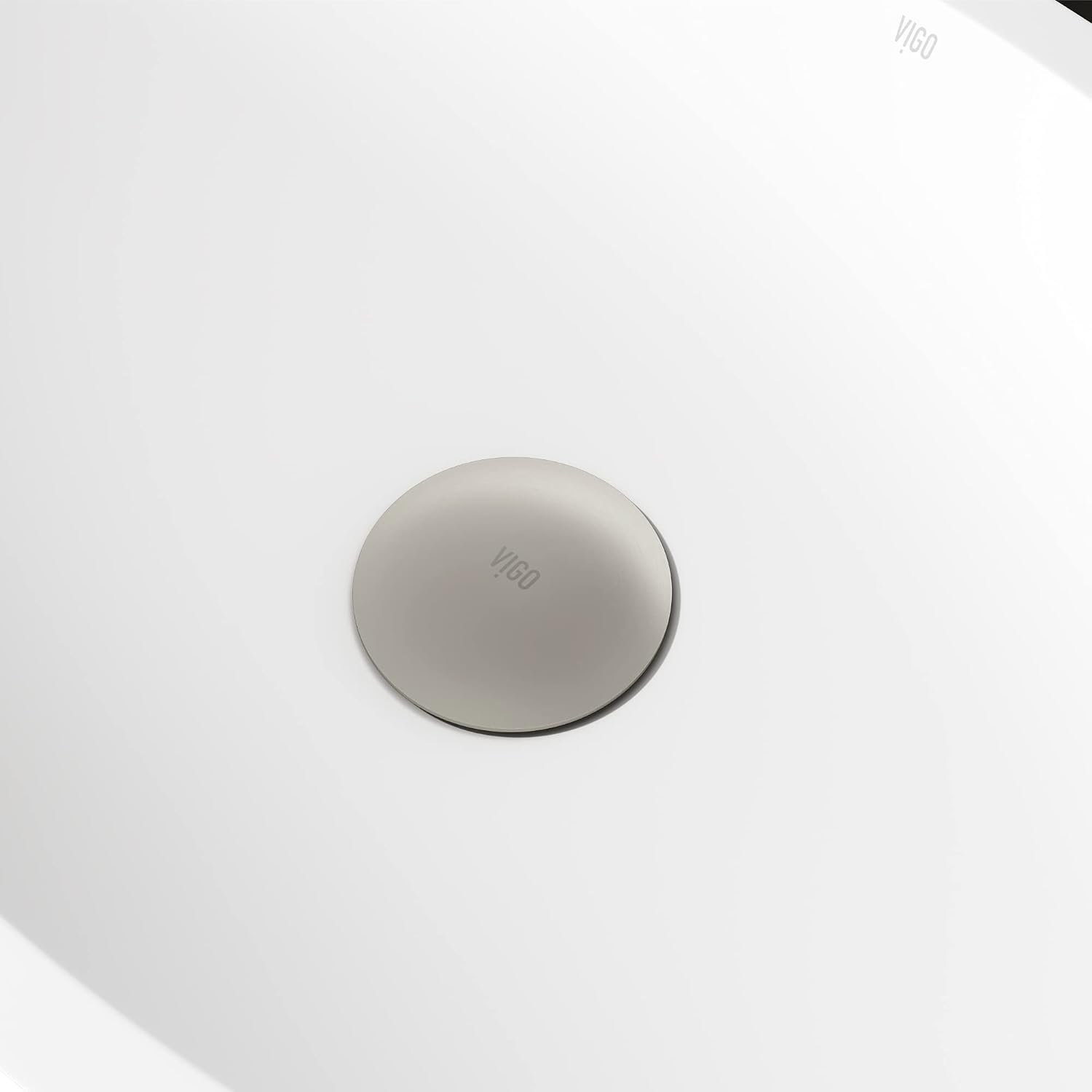 VIGO 2.75" Diameter Vessel Bathroom Sink Pop-Up Drain and Mounting Ring Without Overflow in Brushed Nickel Finish