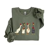 Daytee Christmas Geese Sweatshirt, Funny Holiday Ducks...