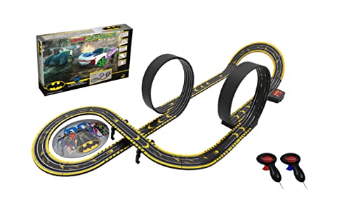 Micro Scalextric Batman circuit de voiture électrique enfant à pile jouet course Gotham City