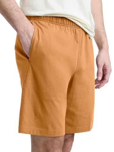 Image of Champion Men's Lounge Shorts, Standard Fit, 9 Inch Inseam, Lightweight 100% Cotton, Available in Regular and Big & Tall
