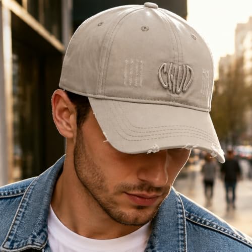 Image of Handcuffs Cap for Men Women Denim Stylish Baseball Caps Adjustable Free Size Hats | Gym Accessories | Sun Protective Hat