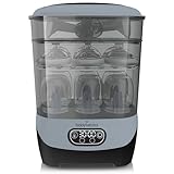 Baby Brezza Baby Bottle Sterilizer and Dryer Advanced – Electric Steam Sterilization Machine – Universal Sterilizing for All Bottles: Plastic, Glass, Pacifiers + Breast Pump Parts- HEPA Filter, Slate