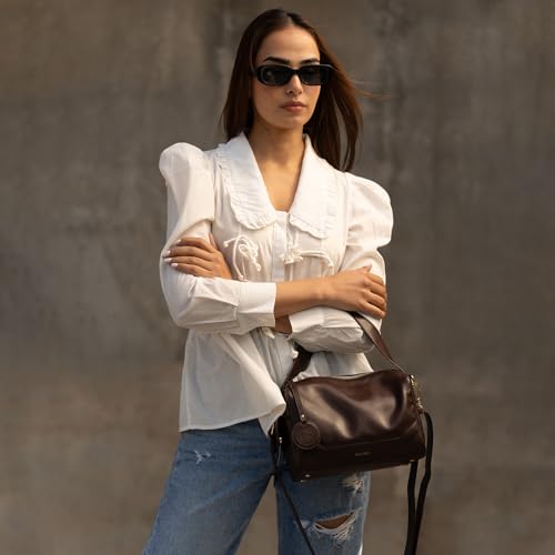 Image of Theater Bonbon Crossbody Duffle Bag for Women Structured Shoulder Handbag with Adjustable and Detachable Strap