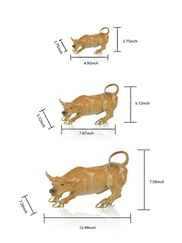 K-Musculo Brass Wall Street Bull-Handmade-Pure Copper Statue-Brass Sculpture-Collectable Table Decor-Figurine For Living Room Home Decorations And Office Business Gift #TOP6