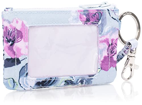 Vera Bradley Women's Recycled Lighten Up Reactive Zip Id Case And Lanyard Combo, Fresh-Cut Bouquet, One Size #TOP1