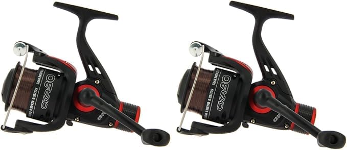 2 x NGT CKR30 Coarse/Float/Spinning Fishing Reels With 8lb Line