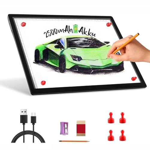 IVAOOZE Tavolo luminoso ricaricabile magnetico A4