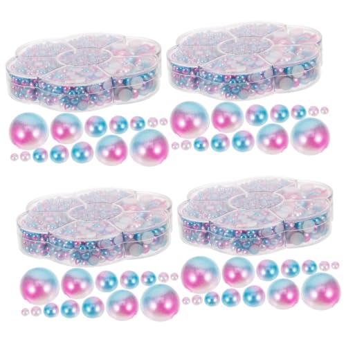 FOMIYES 4 Caixas De Flor De Ameixa Acessórios Para Arte Em Unhas Pequenas Pérolas Para Arte Em Unhas