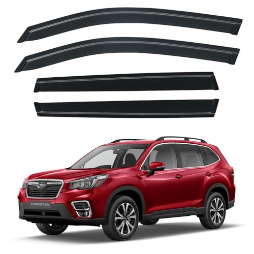 Image of Window Visors Rain Guards for 2019-2024 Subaru Forester, Out-Channel Window Vent Wind Deflectors Visors Shades for 19 20 21 22 23 24 Forester