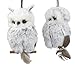 Kurt Adler 1 Set 2 Assorted Brown And White Owl Ornaments,white, grey