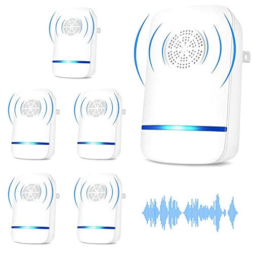 E-Powind Ultrasonic Pest Repeller 6-Pack, Electronic Plug Repellent Indoor Pest Control For Insects, Cockroaches, Mice, Spiders, Ants, Fleas, Rodents,For House, Garage, Warehouse, Office, Hotel #TOP11