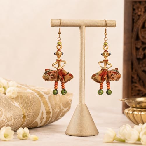 Image of Royal Queen & Empress Handcrafted Tribal Dhokra Earrings Collection for Women - Statement Ethnic Designs in Multiple Colours