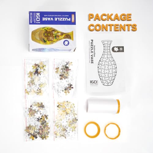Image of 3D Puzzle Planter Vase for Adult, 160 Pieces DIY Flower Vase - Perfect Housewarming Gift (Sunshine Blossom)