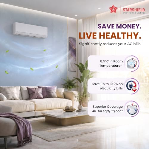Image of StarShield Star Cool Shield Walls Heat Reflective Exterior Paint | SRI 130 | Anti-Fade | Elastomeric | Primerless | (18.2, sky blue)