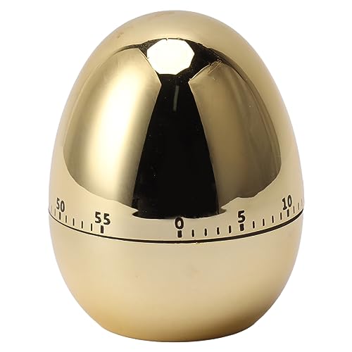 Egg Timer Rotate,60 Minutes Egg Model Mechanical Timer Cooking Alarm Clock Manual Timer for Kitchen Gold Home Gardening Kitchen Tools(Gold) by Tbest - Used condition - Image 6