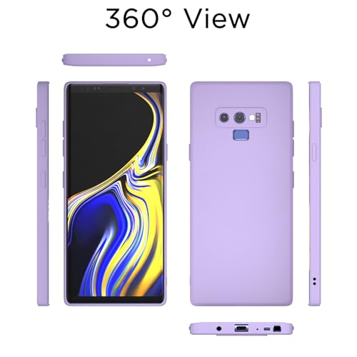 Image of Outlouders Back Cover for Samsung Galaxy Note 9 | Camera Protection | Durable Soft Matte Silicone Bumper Case (Purple)