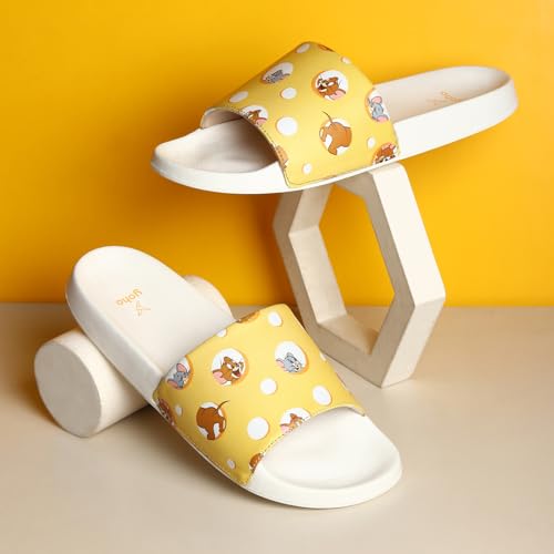 Image of YOHO Sliders for Women | Comfortable and Lightweight Slides | WB Cartoon & Comic Characters: Tom & Jerry, Big Bang Theory, Friends, Games of thrones and Wonder Woman Footwear for Girls