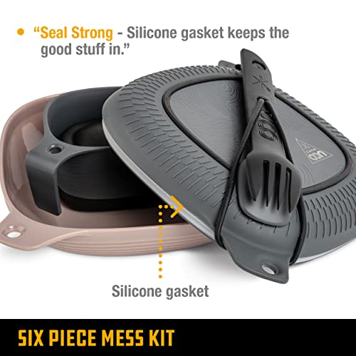 Uco 6-Piece Camping Mess Kit With Bowl, Plate, Collapsible Cup, And Switch Camping Spork #TOP1