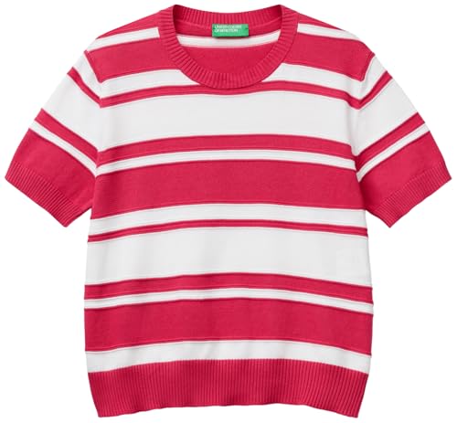 Sweater Femme United Colors of Benetton pull col rond manches courtes en maille