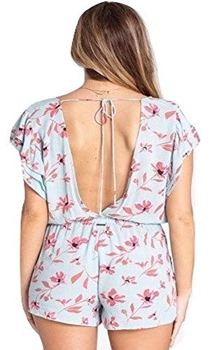 Billabong Women's Ruffled Up Romper, Beach Glass, M #TOP1