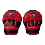CLETO REYES Boxing Punching Mitts, Focus Sparring Striking Training Punch Pads, MMA, Kickboxing, Muay Thai, Leather, Curved with Hook and Loop