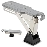 WODHMIEY Adjustable Car Door Step, Aluminum Alloy Sturdy Foot Stand, 7 Angle Design for Various Car, with Raised Dots for Friction & Anti Slip, for Easy Rooftop Access (Silver)