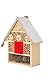 Hanging Insect House for Gardens ~ Perfect habitat for ladybugs(Ladybirds), lacewings, butterfly, mason bees, solitary, leaf cutter & many other beneficial insects ~ Includes bonus rope hanger.