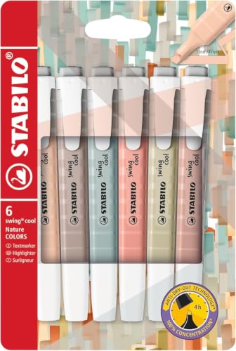 STABILO - Textmarker - swing cool NatureCOLORS - 6er Pack