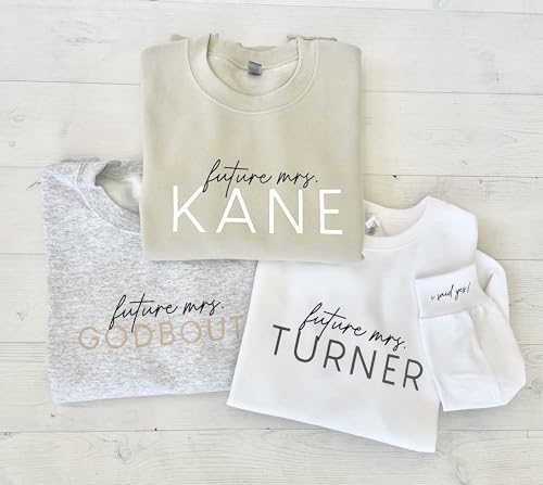 Up2ournecksinfabric Future Mrs Sweatshirt - Fiance - I Said Yes - Newly Engaged - Engagement Gift - New Mrs - Custom Mrs Sweatshirt - New Mrs - Honeymoon Pajamas - Wedding Gift - Future Mrs. Gift4