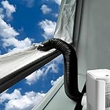 HKF HO KI HO 400CM Window Seal for Mobile Air-Conditioning and Tumble Dryer, Universal AC Window Kit for Hot Air Stop,Portable Window Kit No Drilling with Zip and Adhesive Fastener