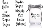 Thistle Brook Cottage Flour Coffee Sugar Tea Decal Stickers Labeling for Jars Kitchen Organization 10 Pack Canisters Pantry Label