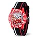 Disney Kids' W001954 Cars Analog Watch With Striped Nylon Band