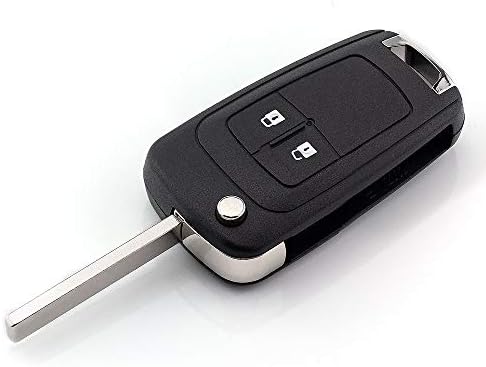 Zamienna obudowa do kluczyka, składana, z 2 przyciskami, z surowym kluczem, kompatybilna z Opel Insignia, Meriva, Astra J, Corsa E, Meriva B, Zafira C i innymi modelami, pilot zdalnego sterowania