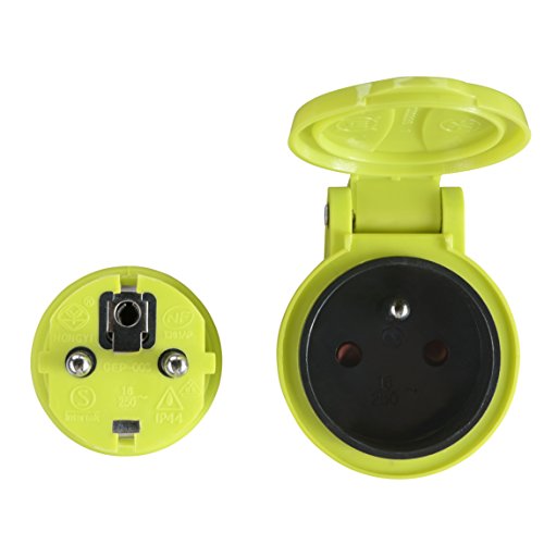 Masterplug Rallonge électrique 40m, Câble IP44 pour Jardín, Prolongateur Chantier 16A at 3000w, Câble Vert 3G1,5mm² – vue 3