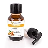 VitaFeel Mandelöl, süß, 100% rein & kaltgepresst, 1er Pack (1 x 100 ml) in Glasflasche inkl. Pumper, vegan, gentechnikfrei, ideal zur Haut- und Haarpflege, für Aromatherapie & als Basisöl für Massageöle oder Naturkosmetik