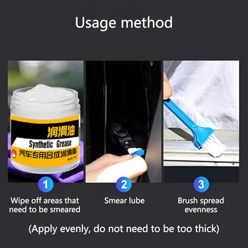 Automotive Lubricating Grease with Easy Apply Brush Enhances Vehicle Parts Life High Wear Resistance for Noise Reduction Car Maintenance Lubrication