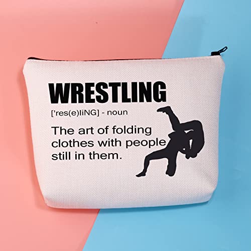 PLITI Wrestling Makeup Bag Wrestler Gift Wrestling Coach Gift Wrestling Lover Travel Pouch Wrestling Definition Gift(Wrestling definU) - Image 3